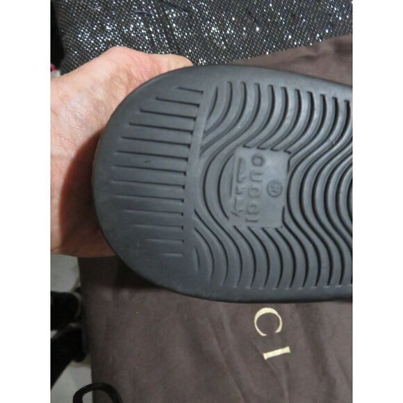 Gucci Ace Quilted G Rhombus Black Matelassé Leather Sneakers Shoes 7.5 men 9.5 - Picture 10 of 14